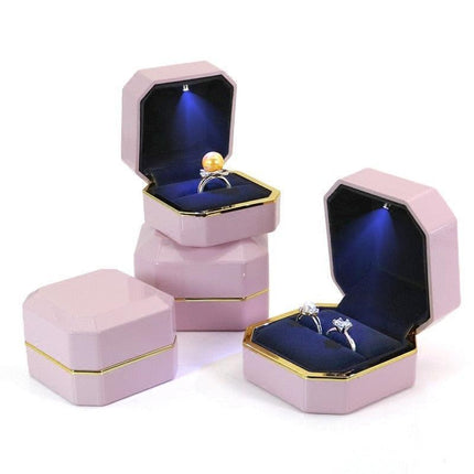 Luxury Velvet-Lined Jewelry Storage Boxes with Glossy Finish