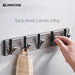 Stylish Grey Aluminum Wall Hooks for Modern Home Organization