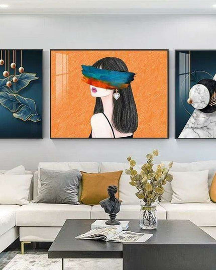 Contemporary Aluminum Triptych Wall Art for Stylish Interiors