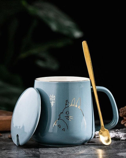 Elegant Golden Totoro Ceramic Mug Collection - 400ml Capacity