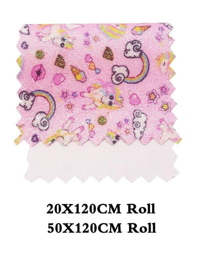 Enchanted Unicorn & Butterfly Faux Leather Craft Roll for Customized Hair Accessories