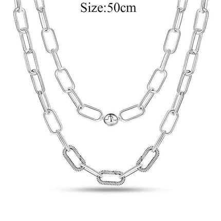 Elegant Customizable 925 Silver O Pendant Necklace for Women - Essential Minimalist Accessory