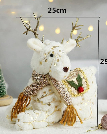 Enchanting Christmas Figurine Collection: Santa, Snowman, and Elk for Festive Home Decor