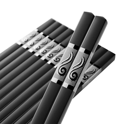 Premium Non-Slip Chopsticks Set - 10 Pairs for an Elevated Asian Dining Experience