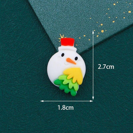 Elegant 3D Resin Santa and Christmas Deer Cabochon - Elevate Your Creative Projects