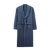 Sophisticated Comfort: Three-Layer Grey Cotton Men's Bathrobe for Winter Relaxation
