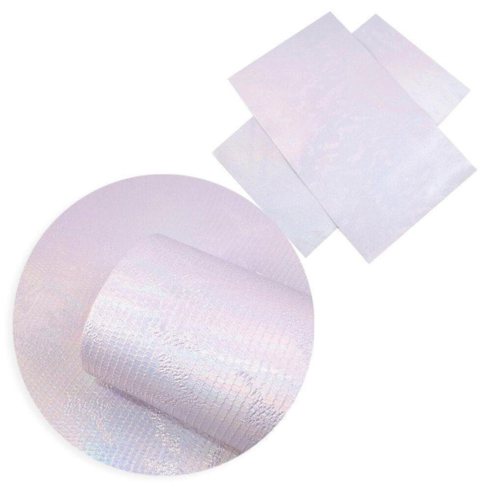 Shimmering Holographic Synthetic Leather Sheets - DIY Craft Supplies