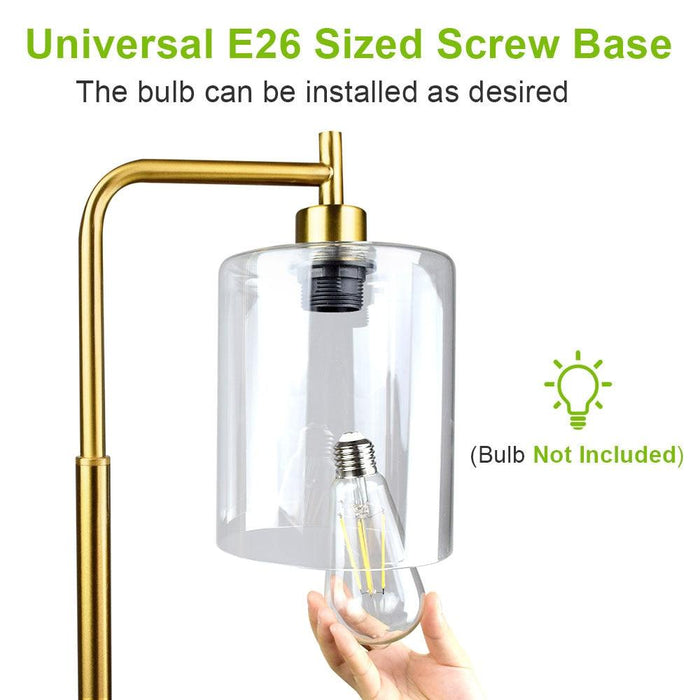 Elegant Nordic Gold and Black LED Floor Lamp - Modern Lighting for Your Home