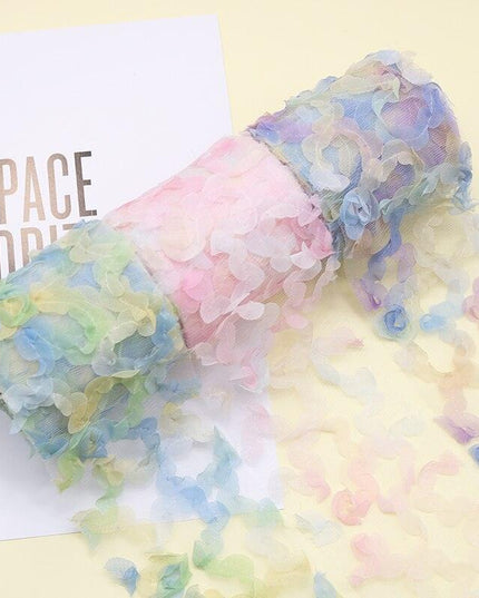 Vibrant Rainbow Mesh Ribbon Set: Essential Crafting Supplies for DIY Projects and Events