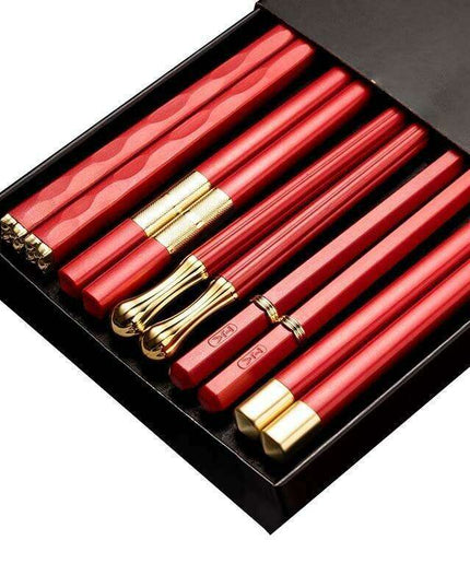 Colorful Premium Non-Slip Chopsticks Set: 5 Pairs for an Authentic Japanese Dining Experience