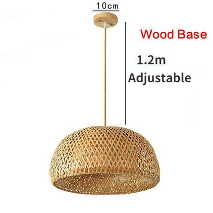 Sustainable Bamboo Chandelier Pendant Light - Stylish Illumination for Dining Areas