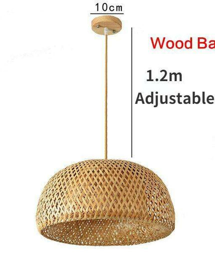 Sustainable Bamboo Chandelier Pendant Light - Stylish Illumination for Dining Areas