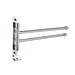 DOOKOLE Stainless Steel Bathroom Towel Bar with Rotating Rail and Built-in Hook
