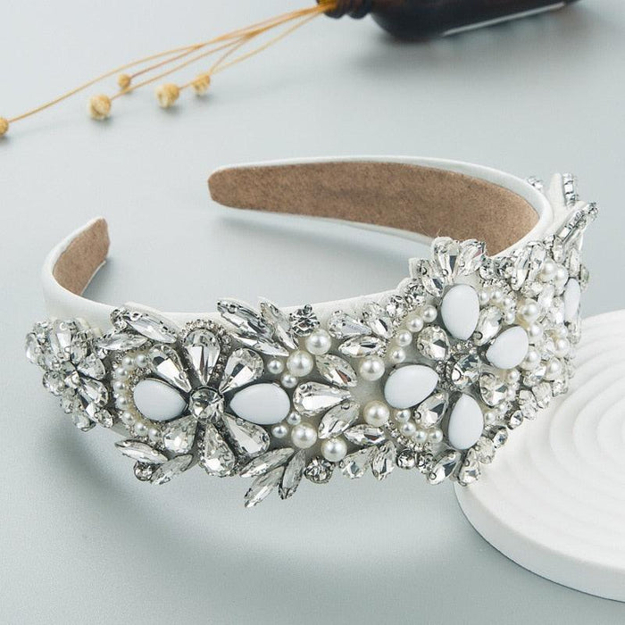 Glimmering Botanica Rhinestone Hair Hoops: Elegant Hair Ornaments for Fashionable Ladies and Teens