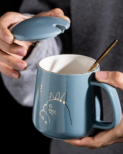 Elegant Golden Totoro Ceramic Mug Collection - 400ml Capacity