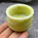 Traditional Chinese Handcrafted Green Jade Tea Cup Set with Healing Properties