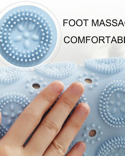 Non-Slip Round Shower Mat with Drainage Holes and Textured Design