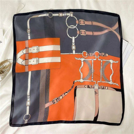 Elegant 70x70CM Printed Polyester Scarf for Timeless Style