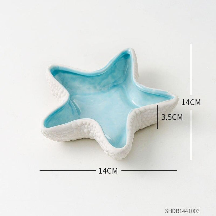 Coastal Chic Ceramic Sea Shell Decor Set for Mediterranean-inspired Interiors