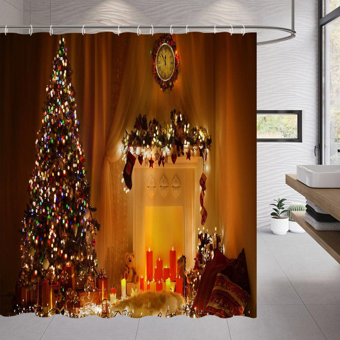 Festive Christmas Shower Curtain Ensemble