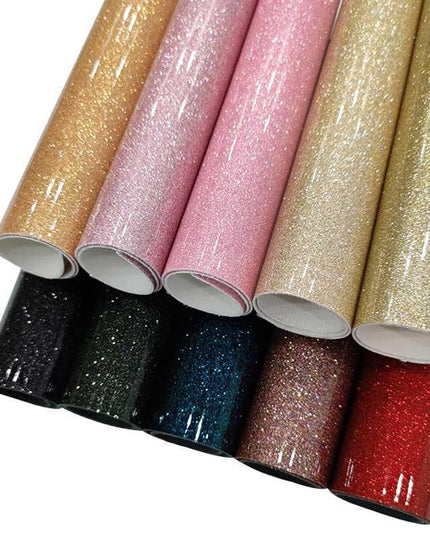 Glamorous Sparkle PU Faux Leather Craft Sheet with Mirror Finish