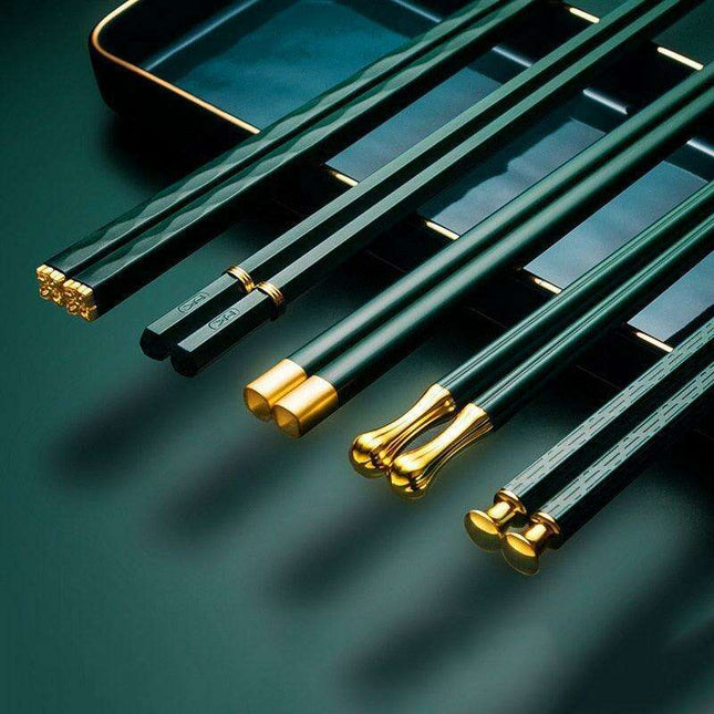 Sophisticated Non-Slip Japanese Chopsticks Set - 5 Elegant Pairs