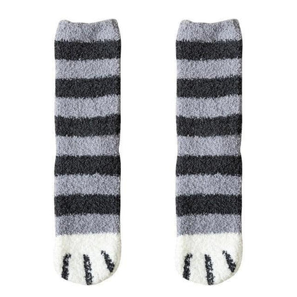 Adorable Furry Paws Women's Fleece Socks - Snuggly and Charming for Cozy Feet