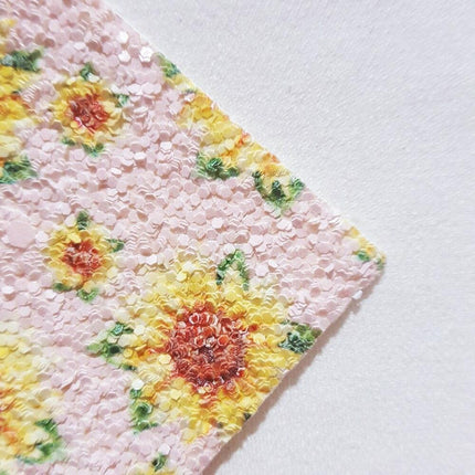Sunflower Glitter Leather - Creative Crafting Delight