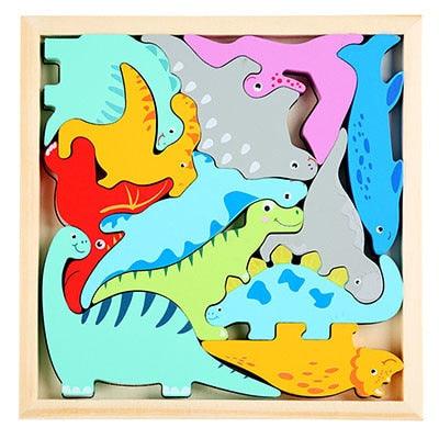 Wooden Interactive Shape Puzzle Set for Kids - Educational Hands-On Learning Game