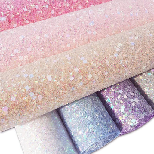 Chunky Glitter Leather Fabric Roll - Crafting Essential for Bags, Shoes, and Hair Accessories