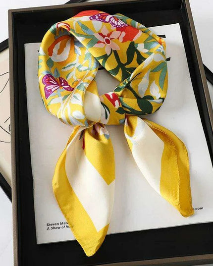 Elegant Leopard Print Silk Scarf - Premium Women's Fashion Accessory