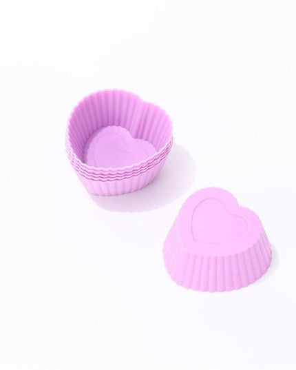 6-Pack Non-Stick Silicone Round Baking Molds for Cupcakes and Muffins