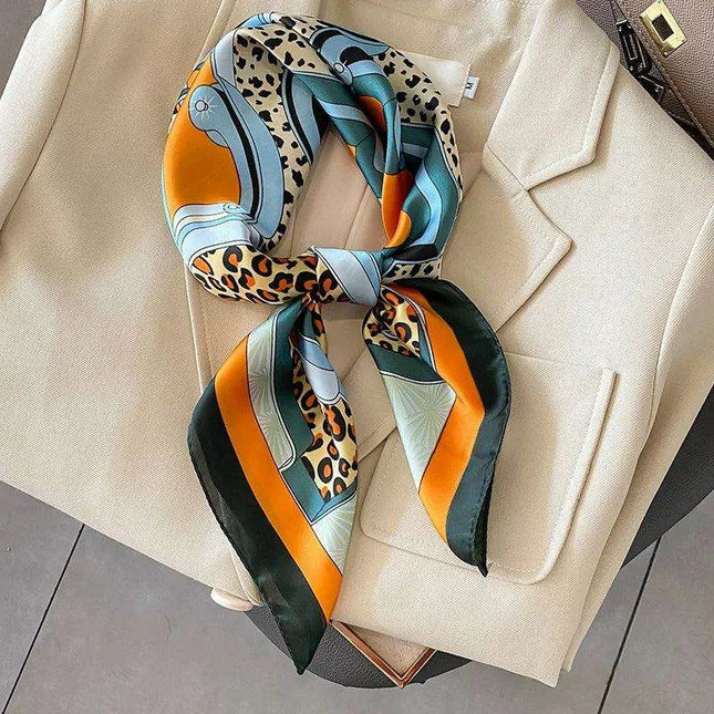 Chic Silk Square Scarf for All Seasons - Elevate Your Style with Luxurious Flair