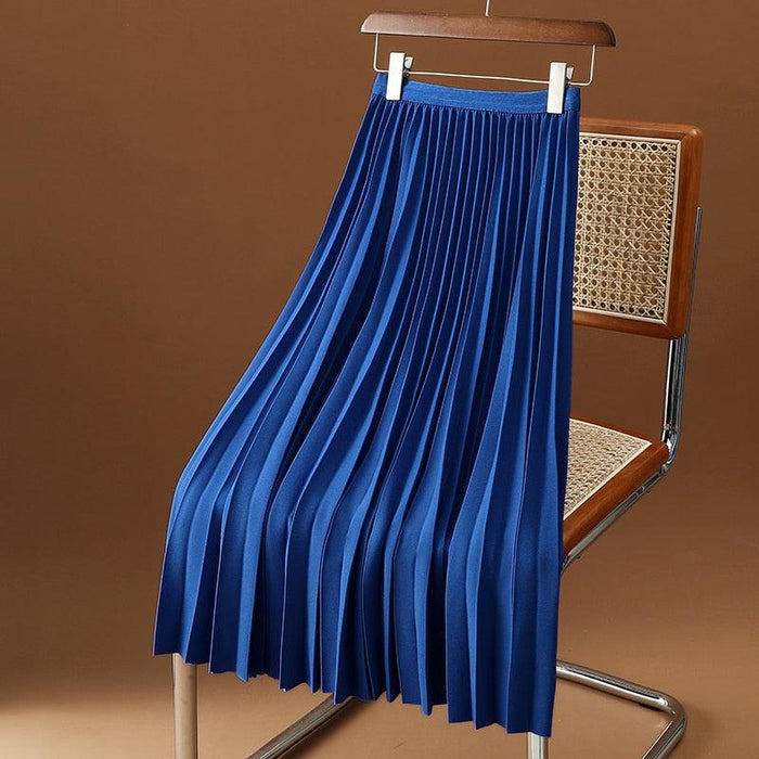 Elegant A-Line Pleated Skirt - Versatile Wardrobe Essential