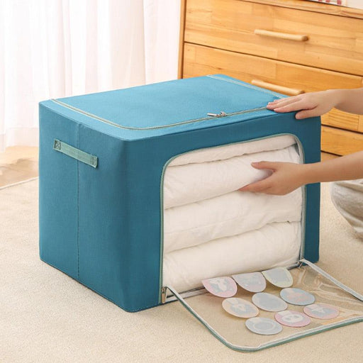 22L Large Waterproof Fabric Clothes Storage Container - Durable Oxford Material