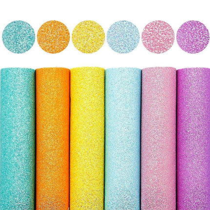 Sparkling Faux Leather DIY Craft Kit: Shimmering Fabric Collection for Creative Projects
