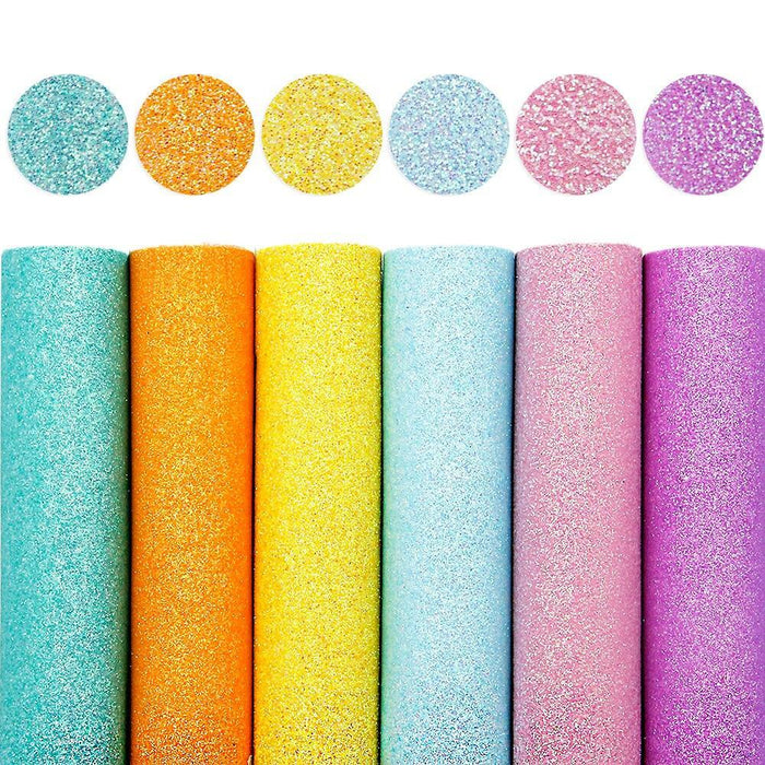 Sparkling Faux Leather DIY Craft Kit: Shimmering Fabric Collection for Creative Projects