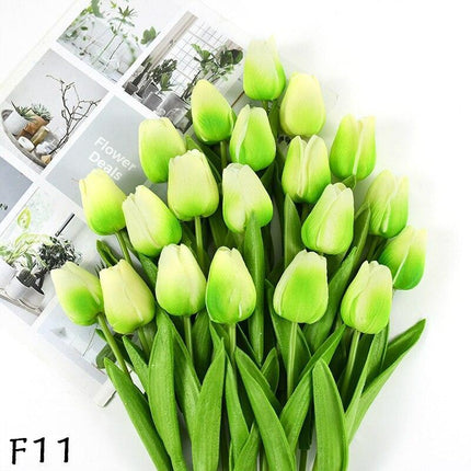 Elegant 31-Piece Faux Tulip Arrangement - Enhance Your Celebrations