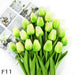31-Piece Artificial Tulip Flower Bouquet - Perfect for Wedding & Home Decor
