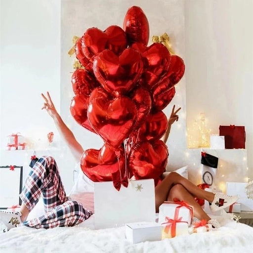 Red Love Letter Foil Balloon Romantic Wedding Valentine's Day Heart Balloon For Anniversary Birthday Party Decor Valentines Gift-Festival & Party Supplies›Decorative Arrangements›Holidays & Occasions›Wedding & Valentine-Très Elite-W01-10pcs-AS PIC-Très Elite