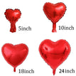 Red Heart Foil / 20pcs 5inch