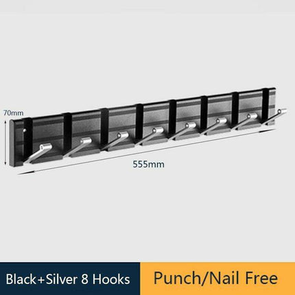 Stylish Grey Aluminum Wall Hooks for Modern Home Organization