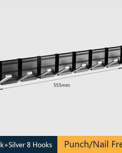 Stylish Grey Aluminum Wall Hooks for Modern Home Organization