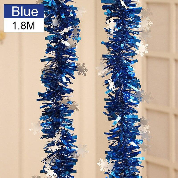 Shimmering Christmas Tinsel Garland - Festive Home Decor Accent