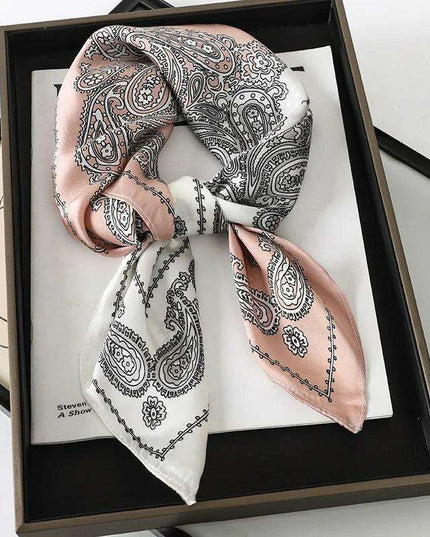 Elegant Leopard Print Silk Scarf - Premium Women's Fashion Accessory