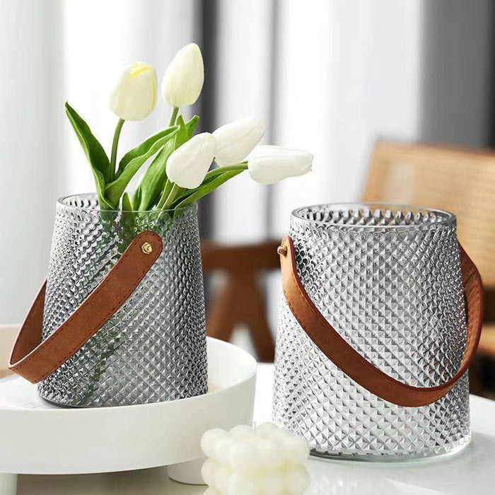 Retro Chic Glass Flower Vase: Elevate Your Home Décor