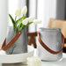 Retro Glass Vase: Elegant Home Décor Accent - Stylish Hydroponic Flower Display