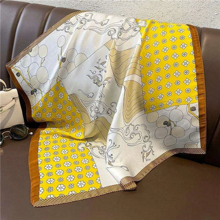 Elegant 70x70CM Printed Polyester Scarf for Timeless Style