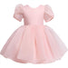 Enchanted Floral Bow Backless Party Dress for Young Girls