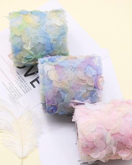 Vibrant Rainbow Mesh Ribbon Set: Essential Crafting Supplies for DIY Projects and Events